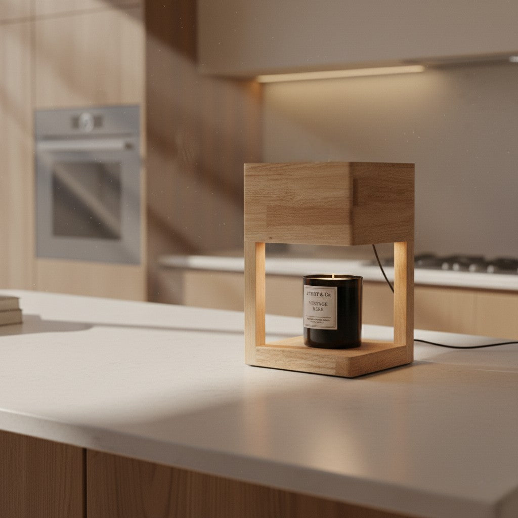 Candle Warmer Lamp - Modern, Wooden